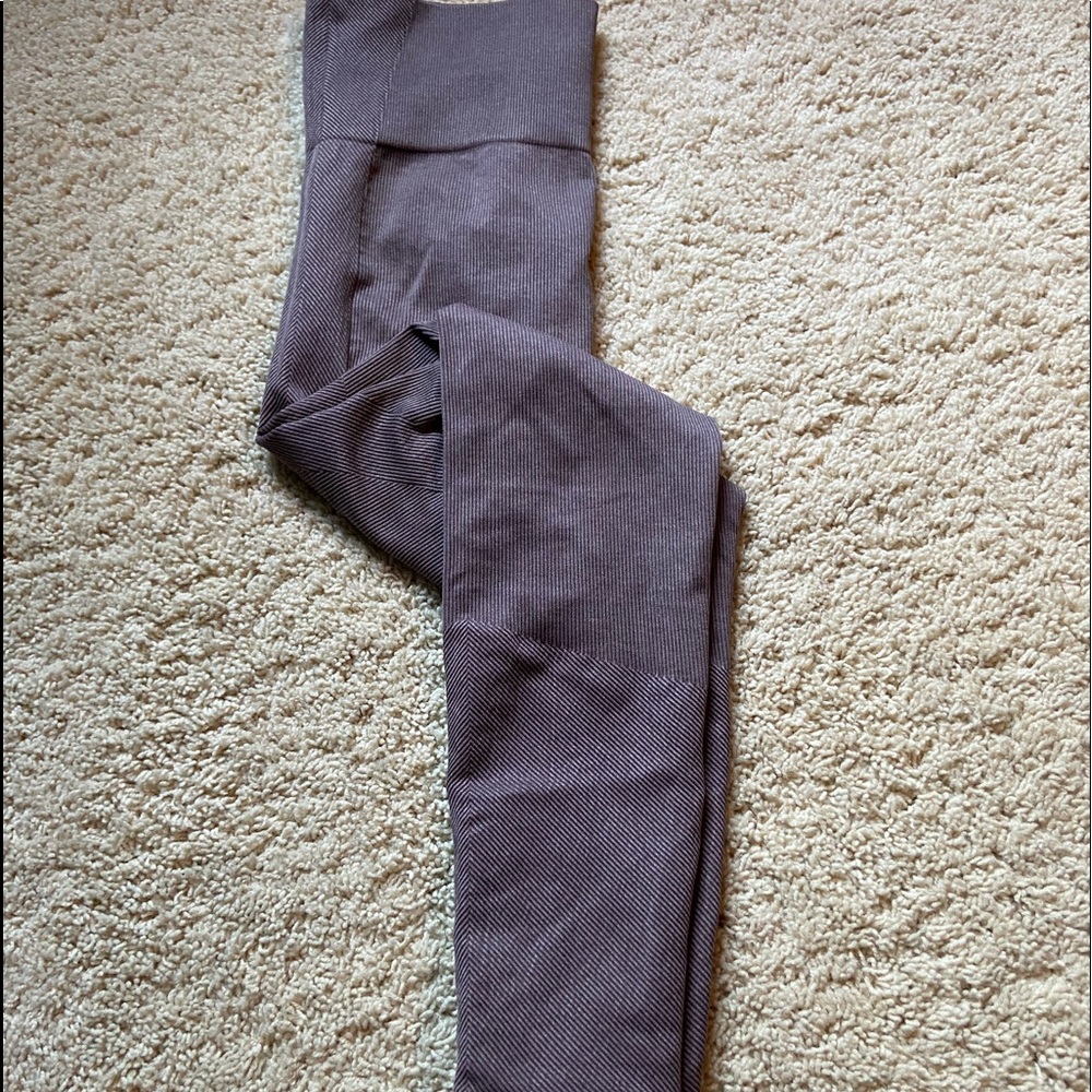 Brown ribbed Target leggings